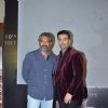 Karan and Rajamouli Pose for Media at Song Launch of Bahubali
