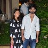 Shahid and Mira pose for the media at their Mumbai Residence