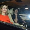 Adnan Sami Khan was snapped with Wife at the Special Screening of Bajrangi Bhaijaan