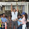 Dino Morea was snapped doing push ups at the Launch of his Free Public Gym