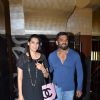Suniel Shetty and Mana Shetty pose for the media at the Trailer Launch of Hero