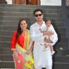 Imran Khan poses with wife Avantika and daughter Imara Khan