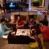 All cast playing game