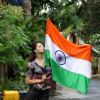 Urvashi Rautela blows a kiss to the flag on Independence Day