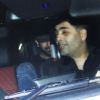 Karan Johar and ( Ranbir Kapoor's Half Face) Snapped at Aamir Khan's House