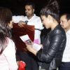 Fan Gifts Priyanka Chopra While She Leaves for Quantico Shoot