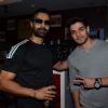 Sooraj Pancholi With Ashmit Patel for Promotions of Hero at Gold's Gym