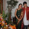 Vivek Oberoi and Wife Poses with Bappa Before Ganesh Visarjan