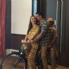 Akshay Kumar and Amy Jackson Rides Bicycle During Promotions of Singh is Bling