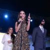 Amy Jackson interacting with the audience at the Promotions of Singh is Bling in Delhi