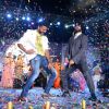 Akshay Kumar and Prabhu Dheva shake a leg at the Promotions of Singh is Bling in Delhi