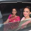 Hema Malini and Esha Deol at Big B's Diwali Bash