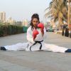 Sandhya Shetty, a black belt in Karate Goju Ryu style