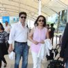 Madhuri Dixit with husband Dr. Nene Snapped at Airport