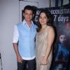 Sharman Joshi along with wife Prerana Chopra poses for the media at the Success Bash of Hate Story 3