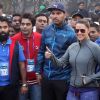 Yuvraj Singh and Neha Dhupia at Kolkata - Marathon