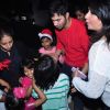 Varun Dhawan interacting with Kids at the Christmas Celebrations