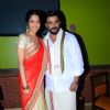 R. Madhavan and Ritika Singh pose for the media at Pongal Celebrations
