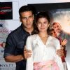 Akshay Kumar and Nimrat Kaur pose for the media at the Promotions of Airlift