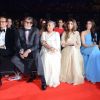 Amitabh Bachchan, Jaya Bachchan and Kriti Sanon at Filmfare Awards 2016
