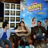 Aftab Shivdasani, Tusshar Kapoor and Gauahar Khan at Promotions of Kyaa Kool Hai Hum 3 in Delhi