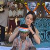 Sandeepa Dhar : Sandeepa Dhar teaches kids the importance of our flag on the sets of Global Baba