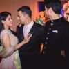 Akshay Kumar Greets Asin Thottumkal and Rahul Sharma at their Wedding Reception