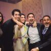 Asin and Rahul Sharma Poses with Friends at their Wedding Reception