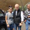 Anupam Kher and Singer Sunidhi Chauhan Snapped at Airport