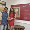 Madhoo poses with Suvigya Sharma at Make in India Art Event