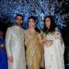 Shobhaa De poses with her Daughter and Son-in-law