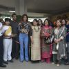 Shilpa Shetty cutting ribbon at Jamnabai School