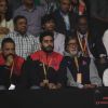 Abhishek Bachchan and Amitabh Bachchan were snapped at Pro Kabaddi Match