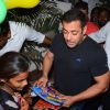 Salman Khan Snapped intereacting with street Kids Outside Olive