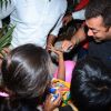Salman Khan Distributes books to street Kids Outside Olive