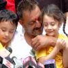 Sanjay Dutt : Sanjay Dutt With Kids at Press Con Held after His release from Yerwada Jail