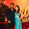 John Abraham and Nora Fatehi at Rocky Handsome Trailer Launch