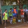 Snapped: Abhishek Bachchan and Karan Wahi Practicing Soccer!
