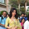 Priyanka Chopra Looks ELegant in Yellow Saree at Press Meet for Receiving Padma Bhushan