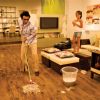 Uday Chopra : Uday Chopra cleaning the floor
