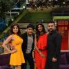 Shilpa Shetty, Shamita Shetty & Raj Kundra with host Kapil on The Kapil Sharma Show