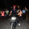 Sushant Singh Rajput arrrives on bike at Karan Johar's Bash
