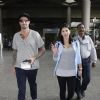 Sunny Leone with husband Daniel Weber at Airport