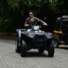 Dishoom entry by Varun Dhawan on Quad bike at Launch of Song 'Jaaneman Aah' from Dishoom