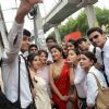 Sambhavana Seth poses for a selfie with her fans