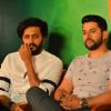 Riteish  and Aftab at Press meet of 'Grand Masti' on Piracy Issue