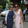 Caterina Murino with Gauahar Khan snapped outside Japenese Restaurant
