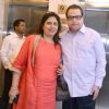 Ramesh Taurani with his wife at Special screening of the film 'Dishoom'