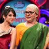 Sudesh Lehri : Sudesh Lahiri and Jennifer Winget in Laughter Ke Phatke show