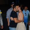 Salman Khan and Amy Jackson hugs each other at Trailer launch of 'Freaky Ali'